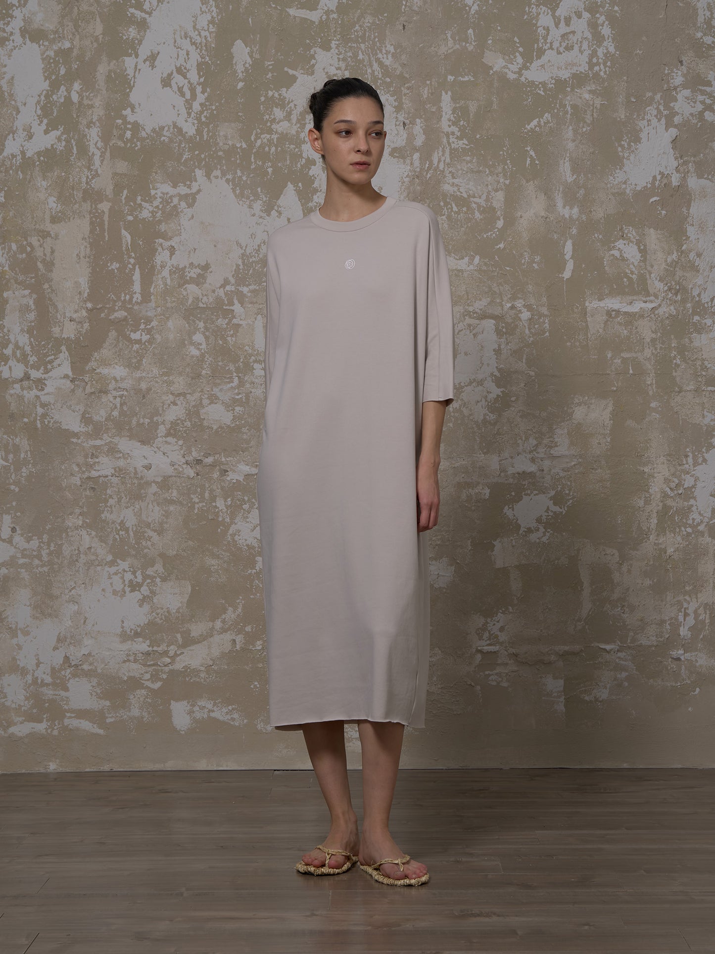 LABELDEL 25SS银灰小花T恤连衣裙1