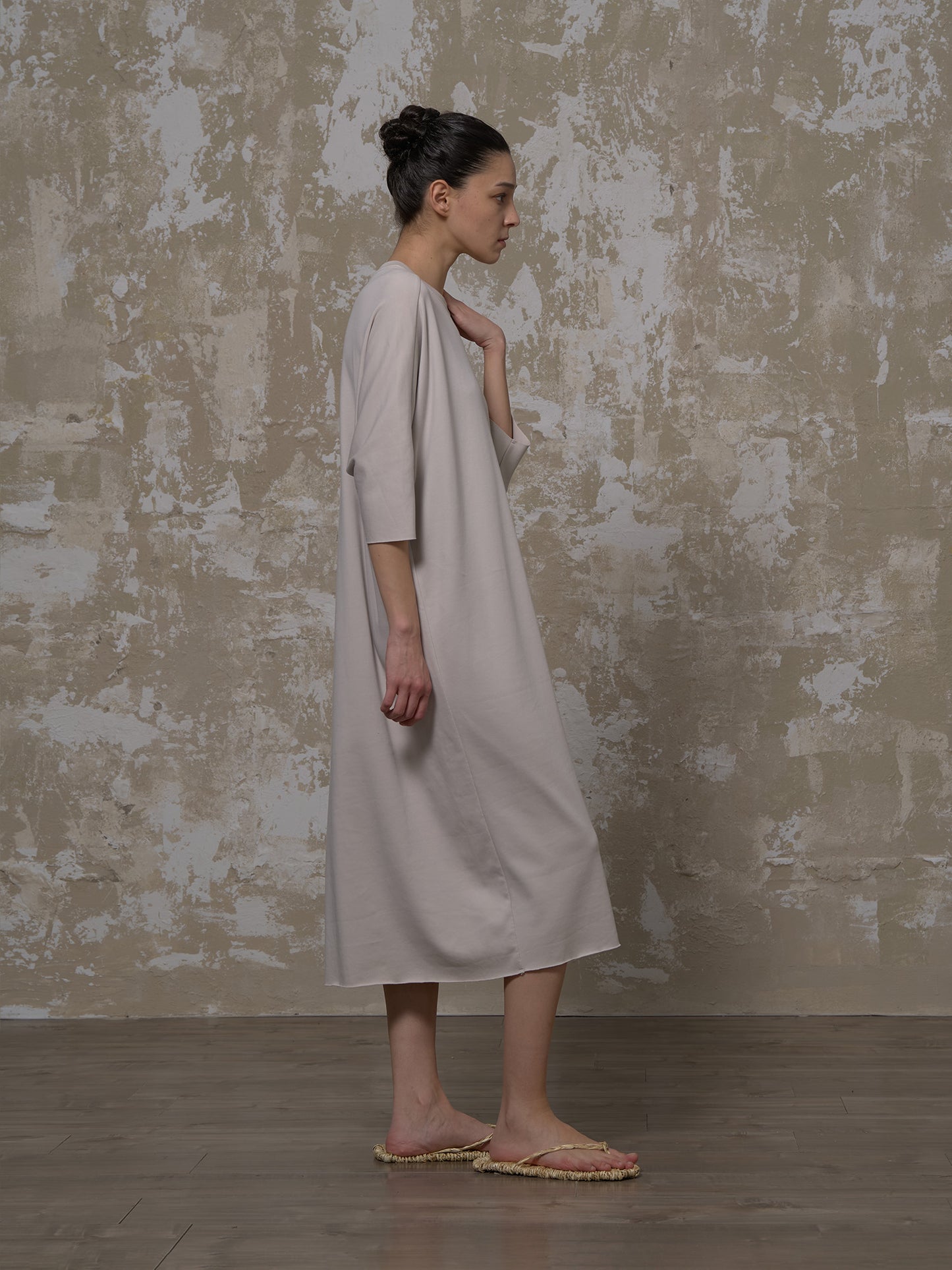 LABELDEL 25SS银灰小花T恤连衣裙2