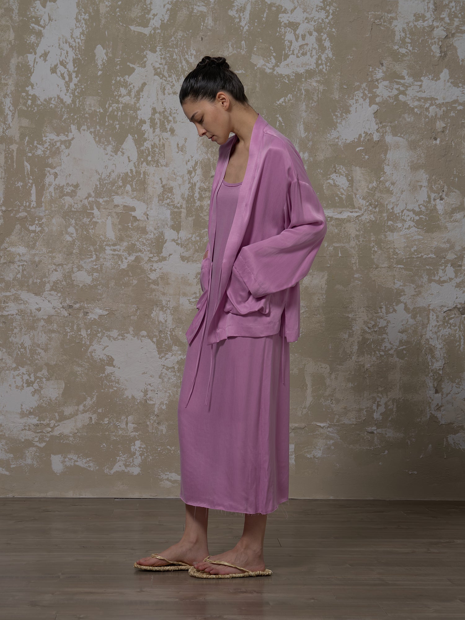 LABELDEL 25SS粉紫铜氨道袍2
