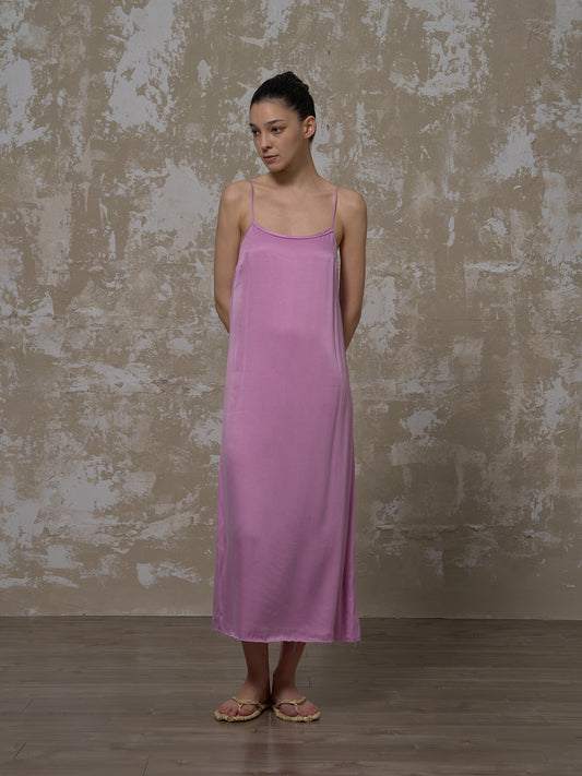 LABELDEL 25SS粉紫铜氨连衣裙1