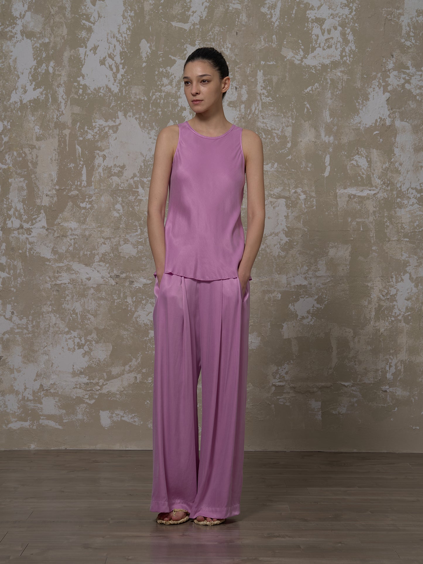 LABELDEL 25SS粉紫铜氨圆领背心1