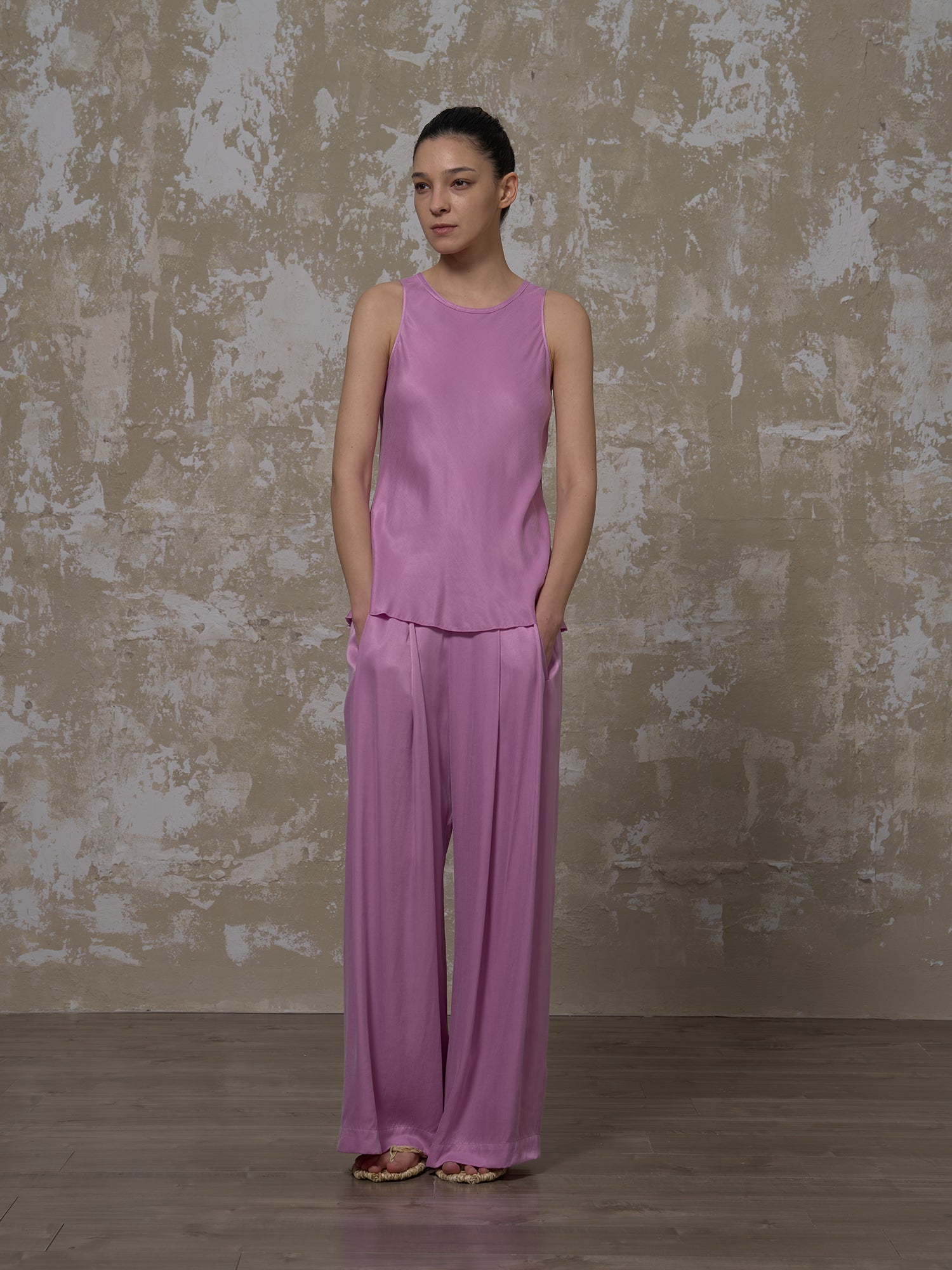 LABELDEL 25SS粉紫铜氨圆领背心1