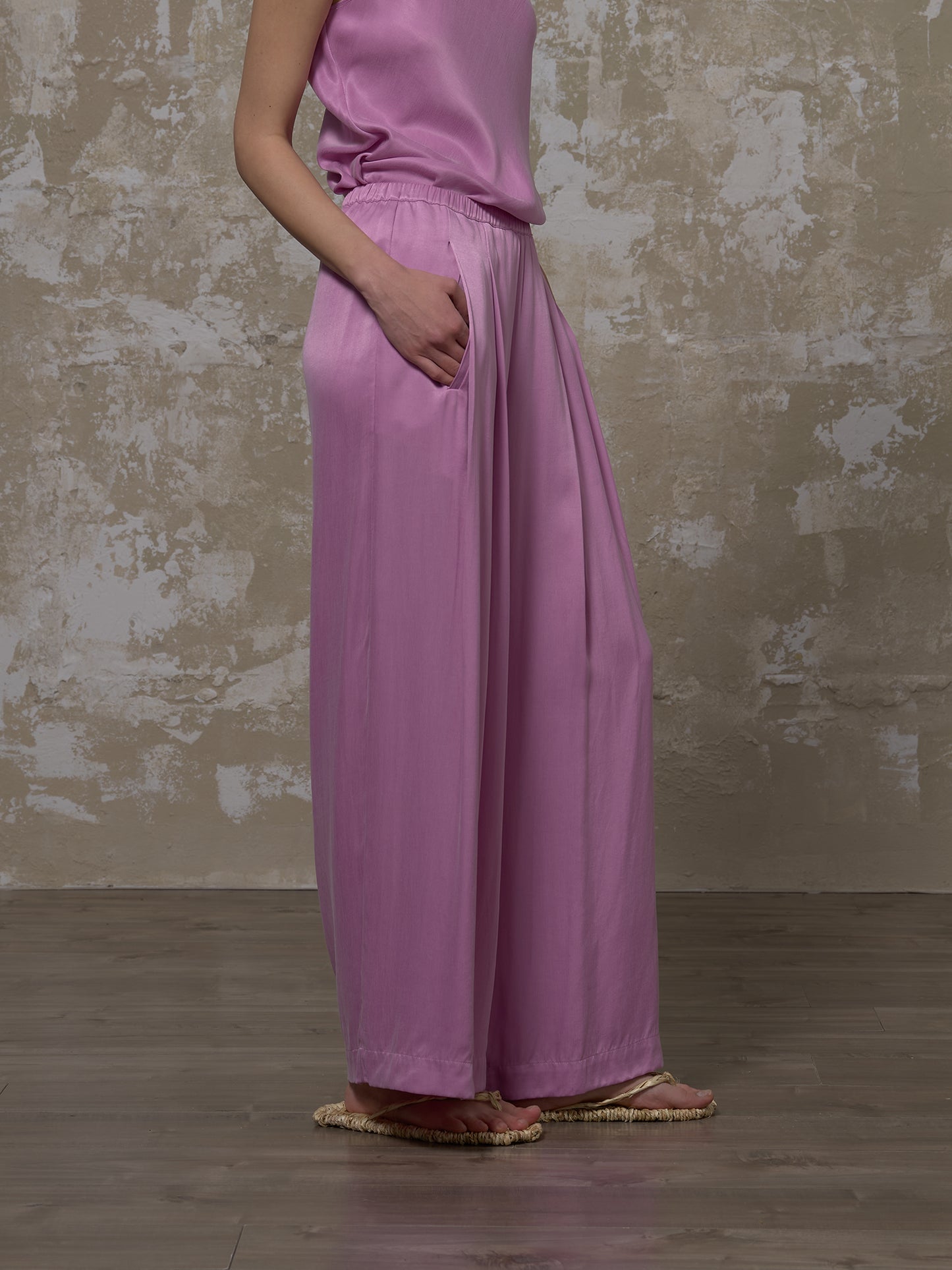 LABELDEL 25SS粉紫铜氨长裤2