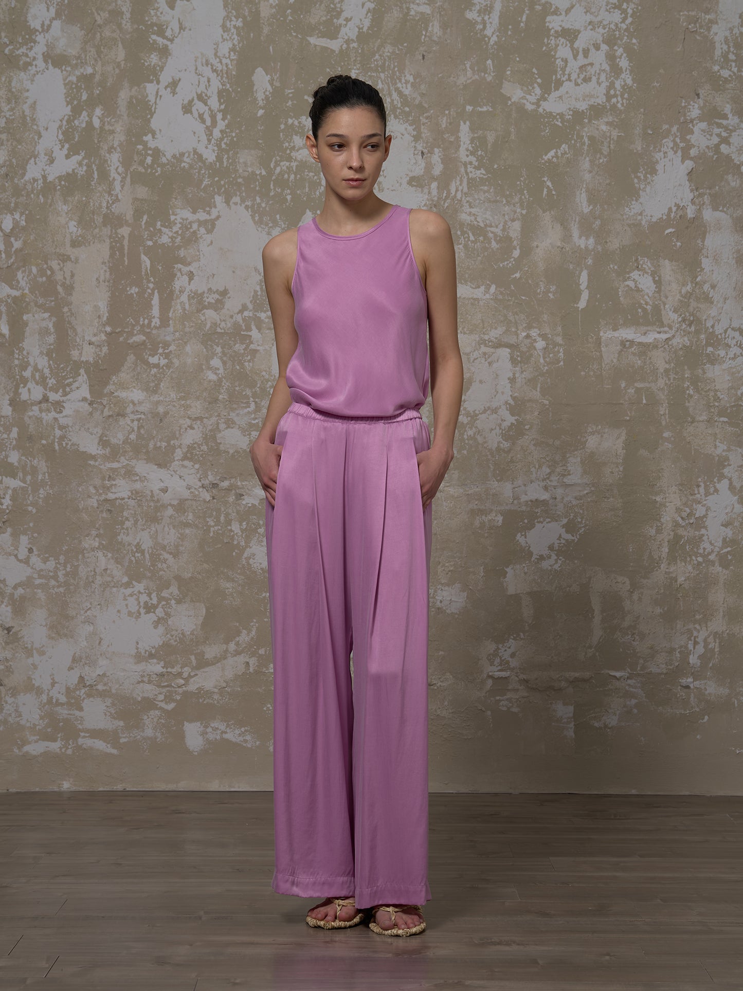 LABELDEL 25SS粉紫铜氨长裤4