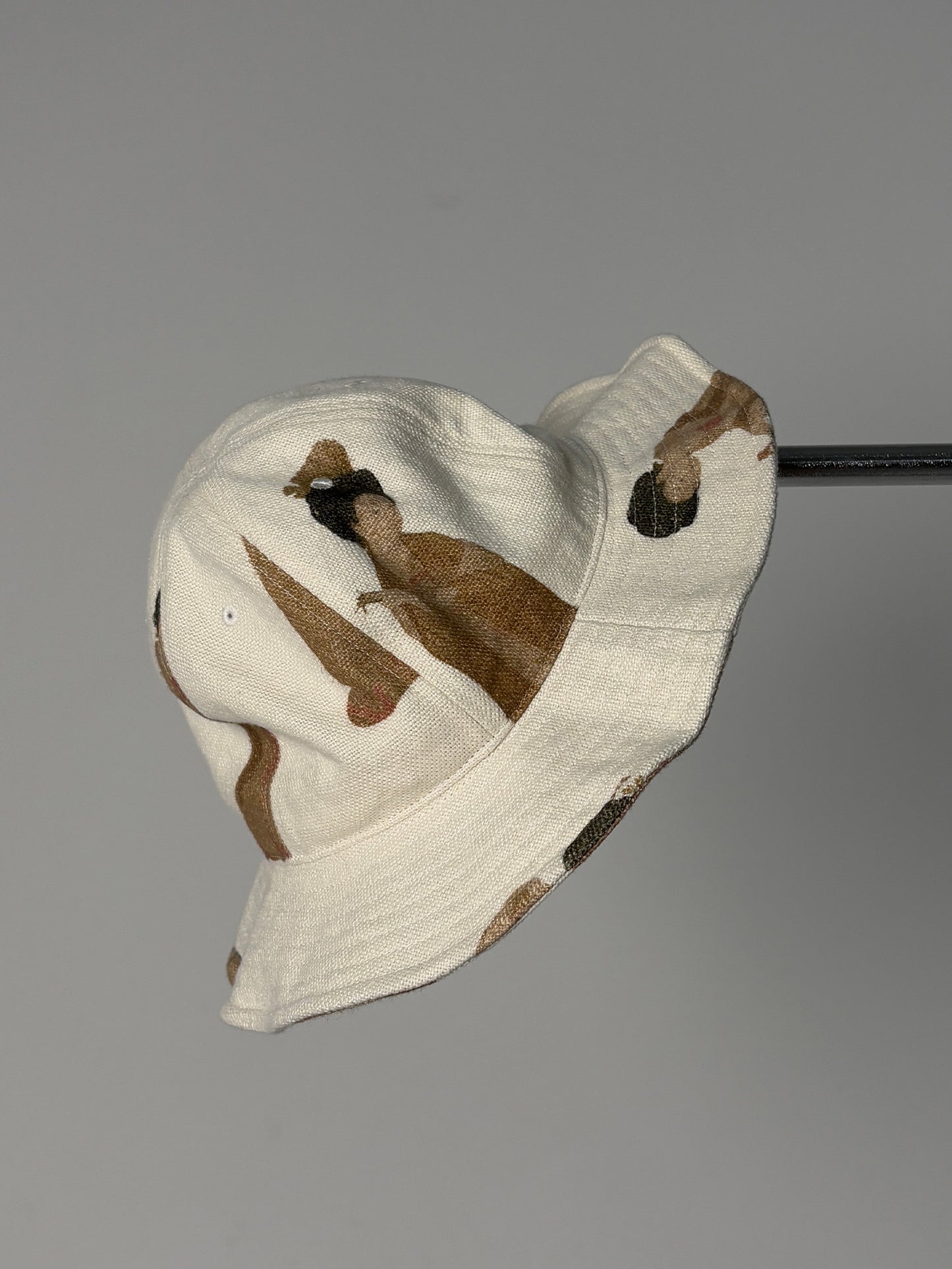 LABELDEL 25SS簪花仕女图白麻印花帽子白底图