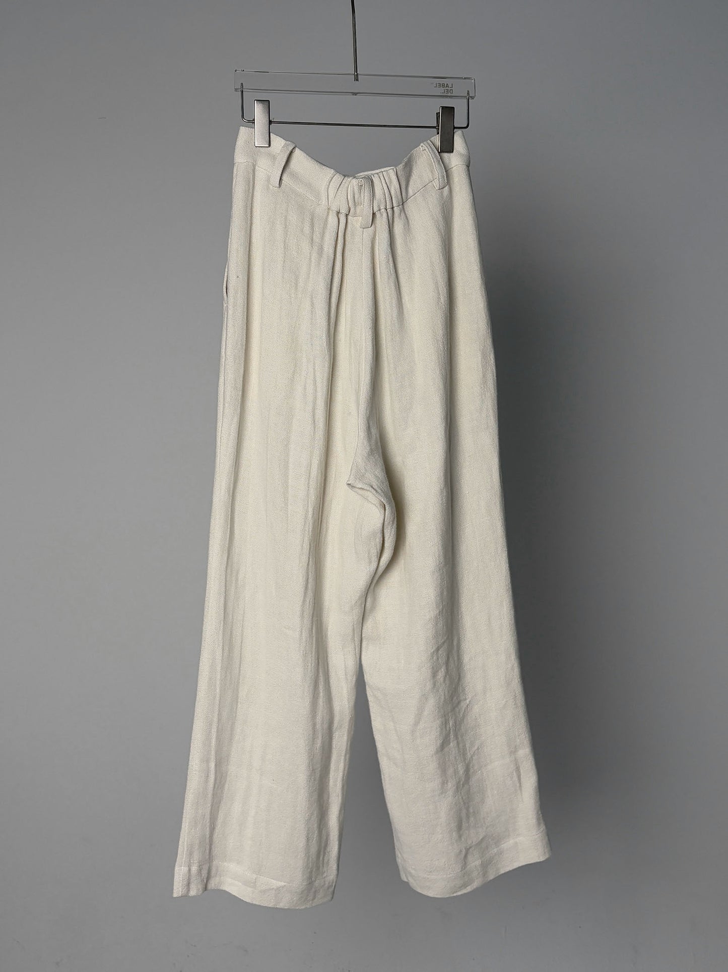 LABELDEL 25SS白色亚麻长裤白底图2