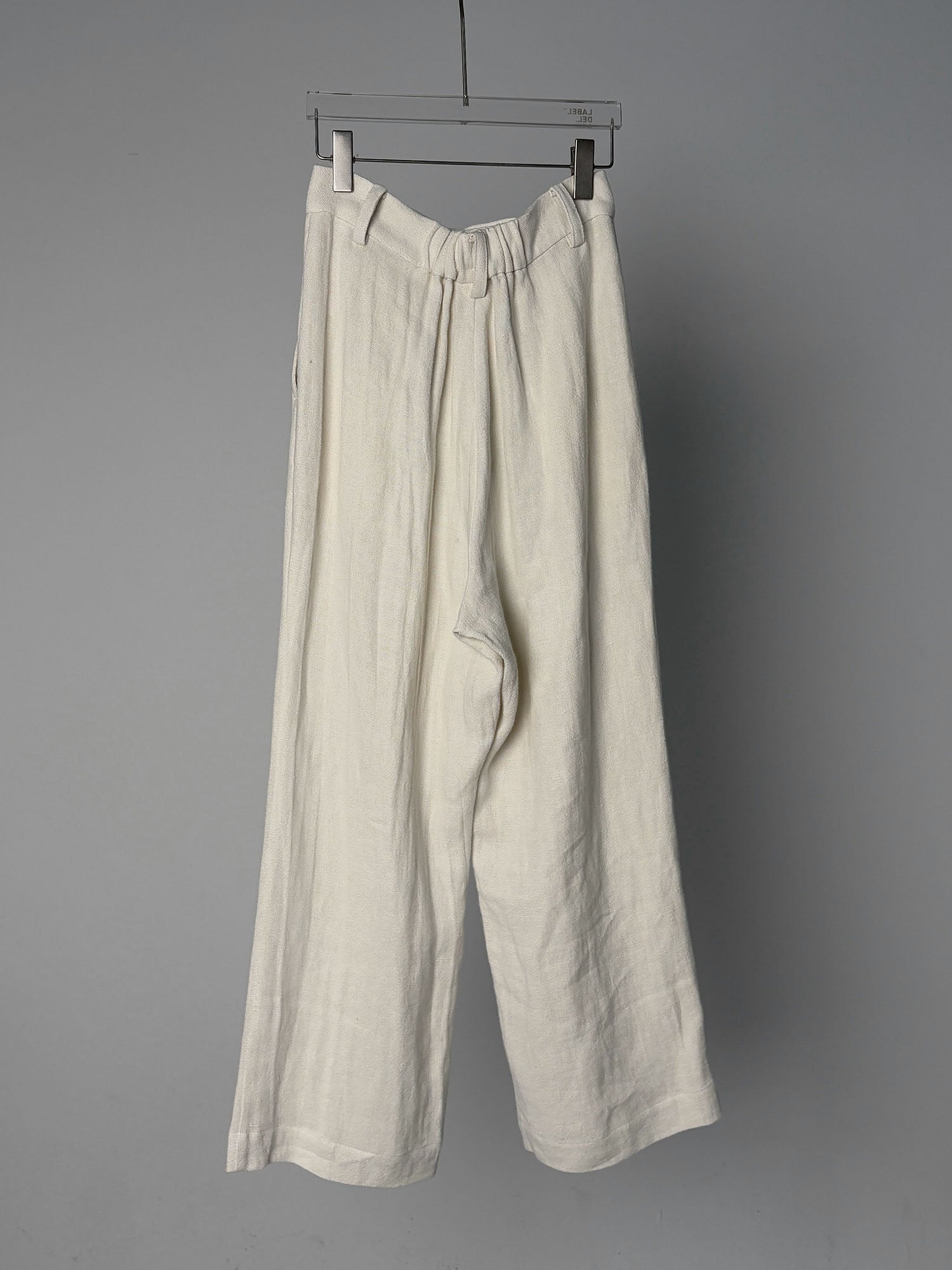 LABELDEL 25SS白色亚麻长裤白底图2