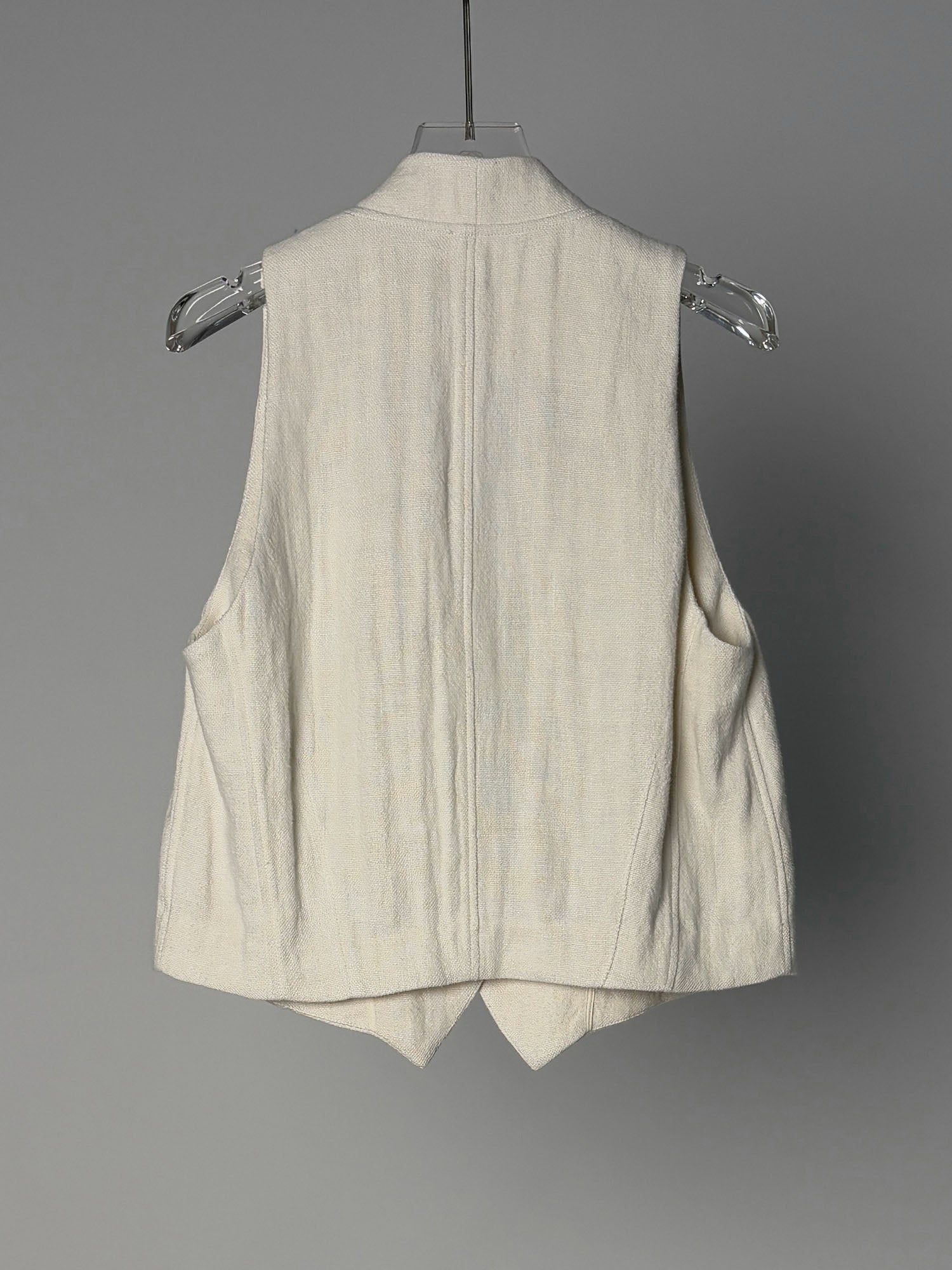 LABELDEL 25SS白色亚麻马甲白底图2