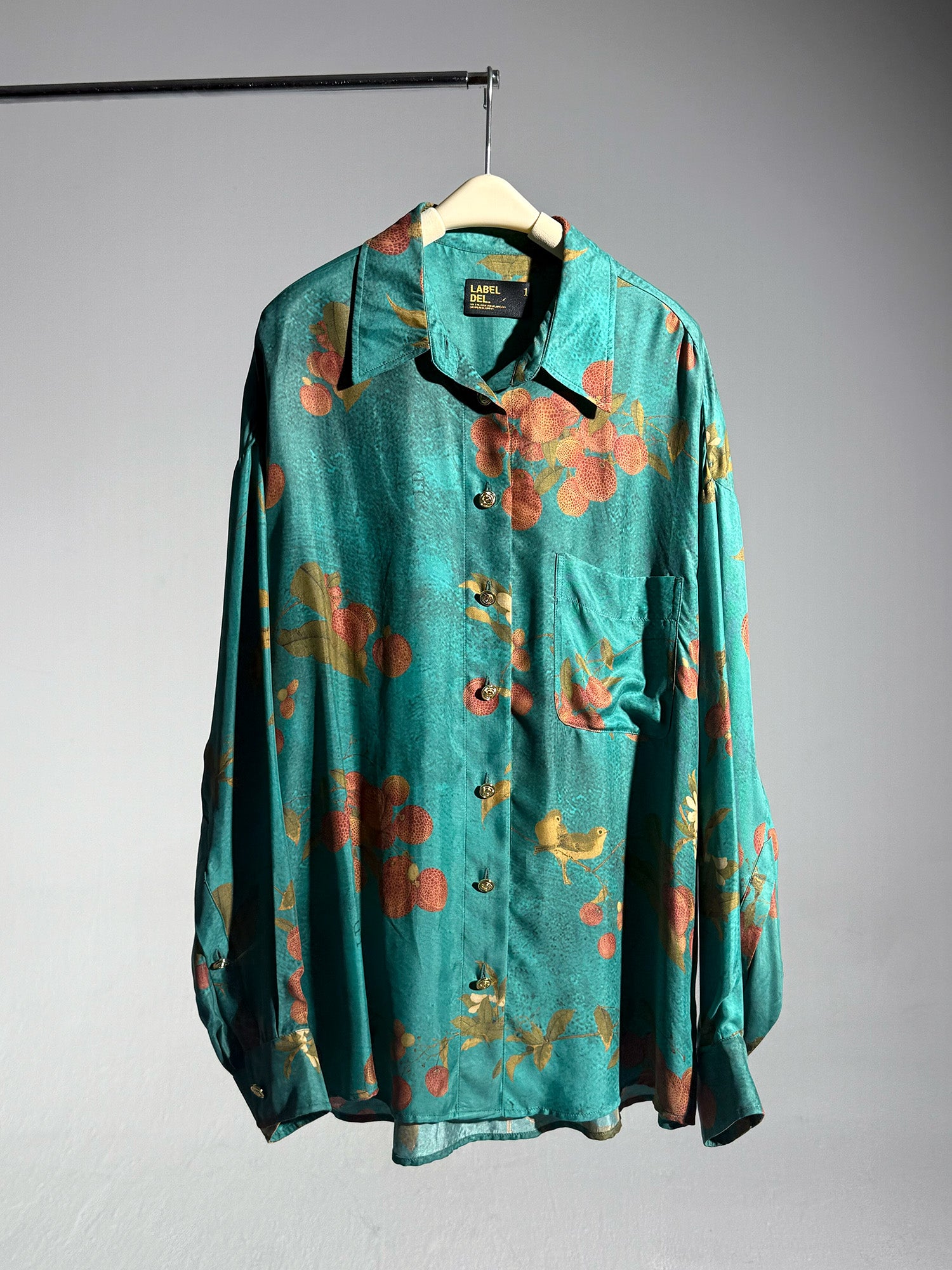 26SS 青荔枝印花铜氨长袖衬衫白底图