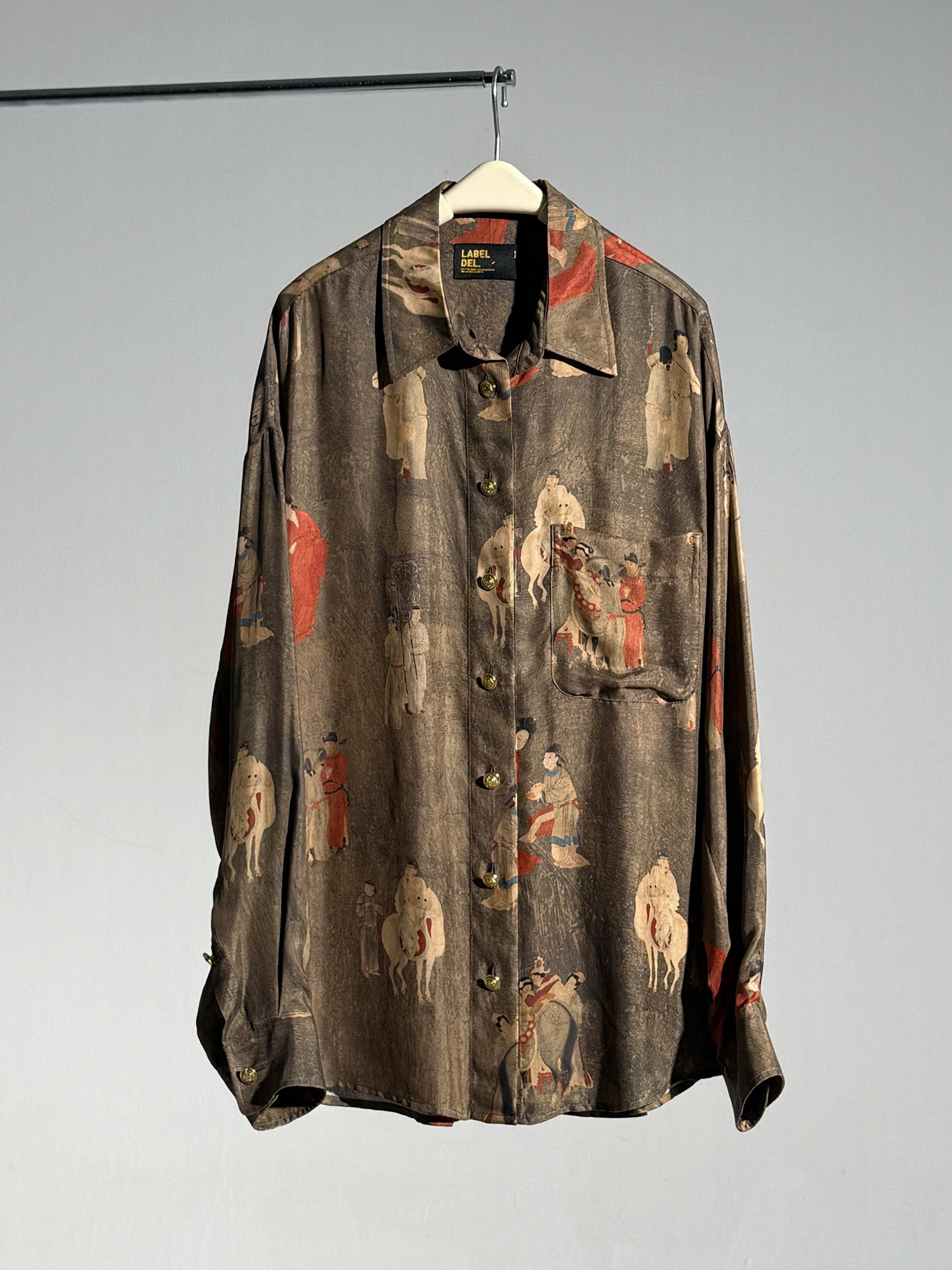 26SS 古铜人印花铜氨衬衫白底图