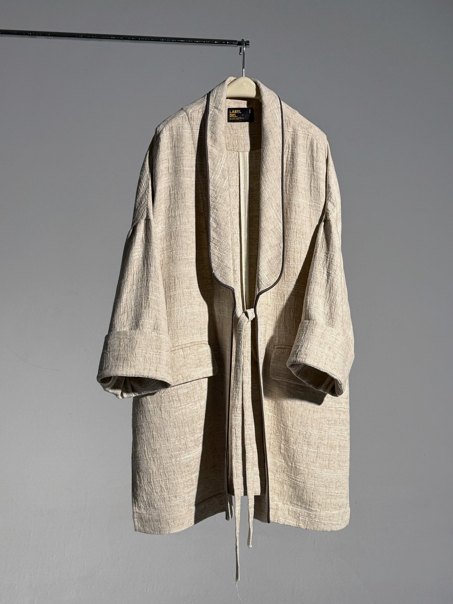 26SS 提花麻袍子白底图