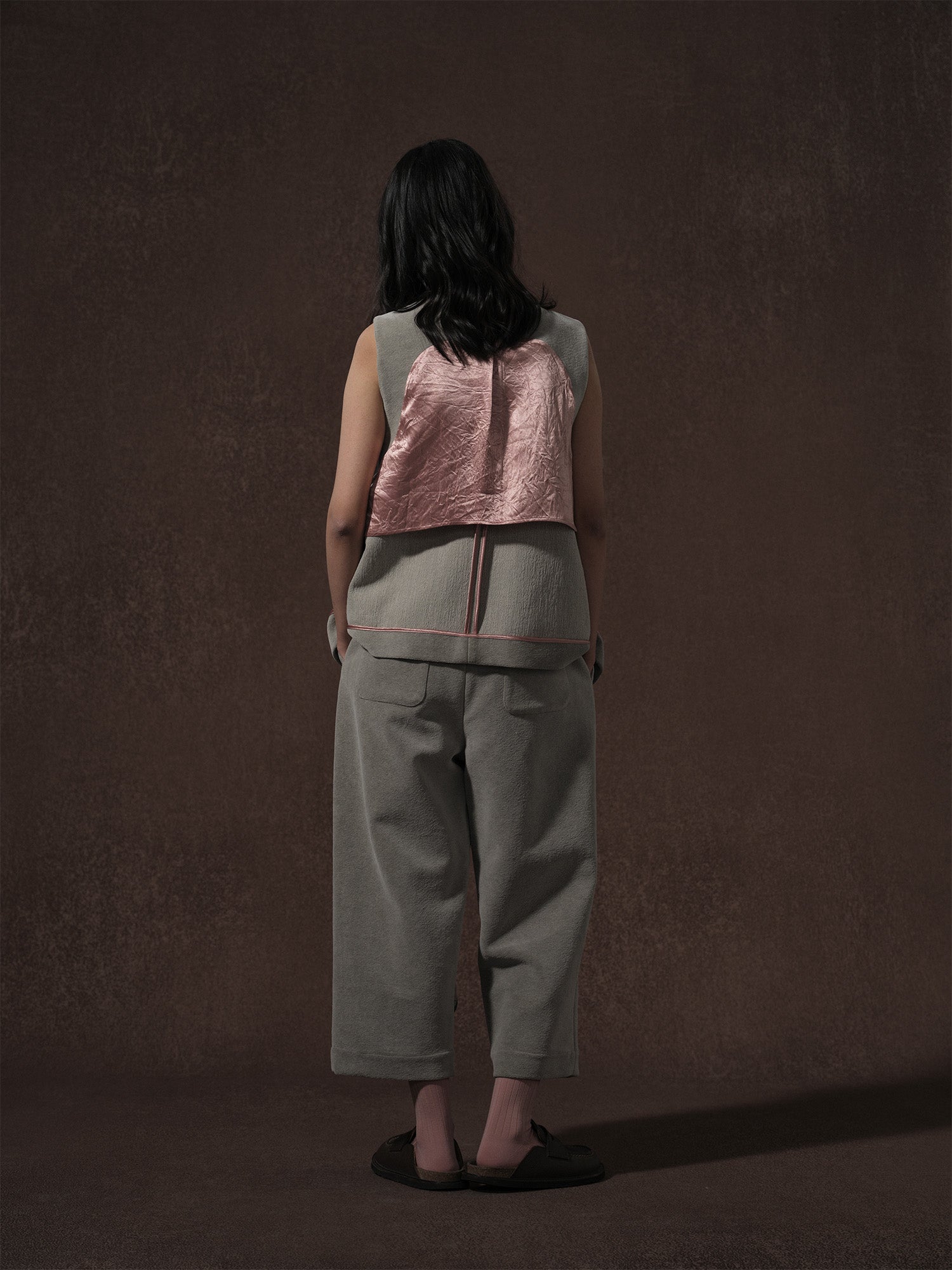 LABELDEL 25AW灰色平绒四袋马甲反和裤子3